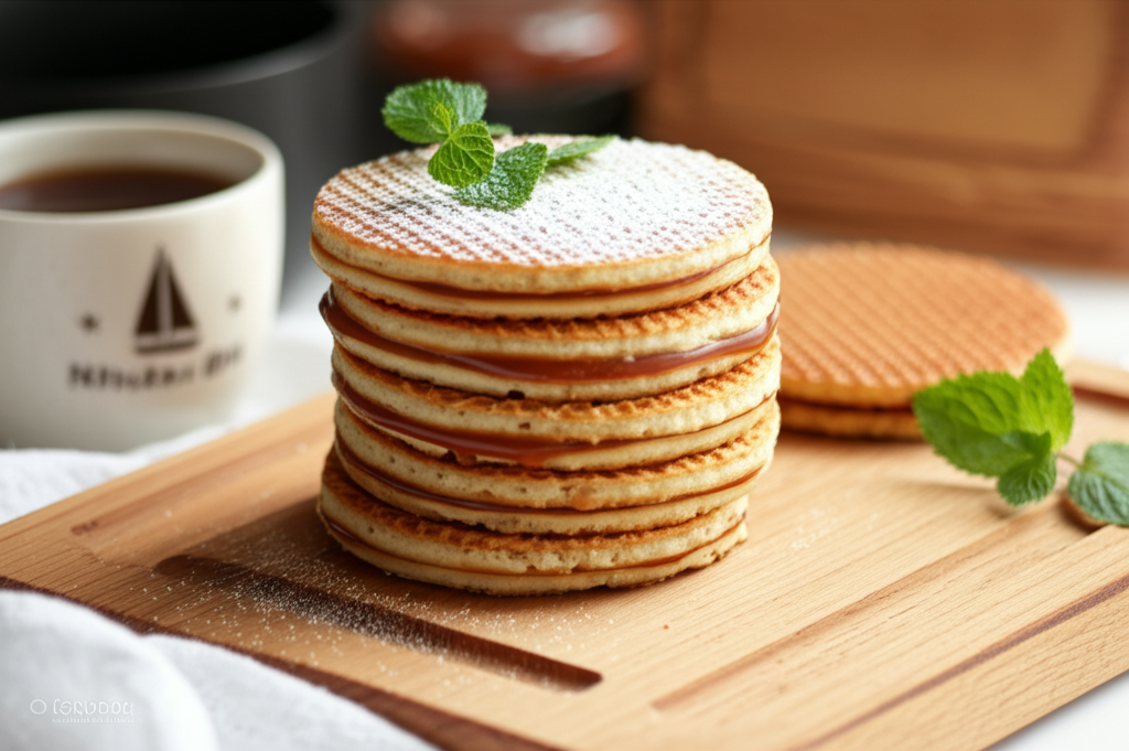 Stroopwafel - Dutch cuisine in Studio Ghibli style